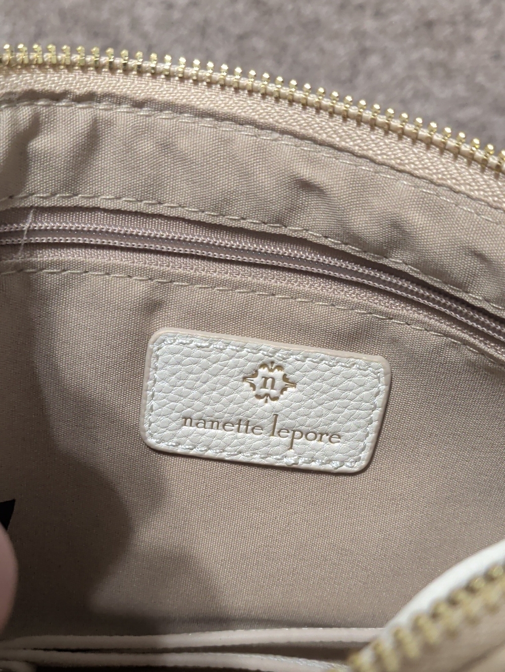 Nanette Lepore tan beige crossbody bag purse - Picture 6 of 10